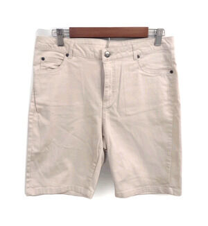 Appleseed's Shorts Women’s 10 Beige Khaki Denim Mid Rise Summer Casual